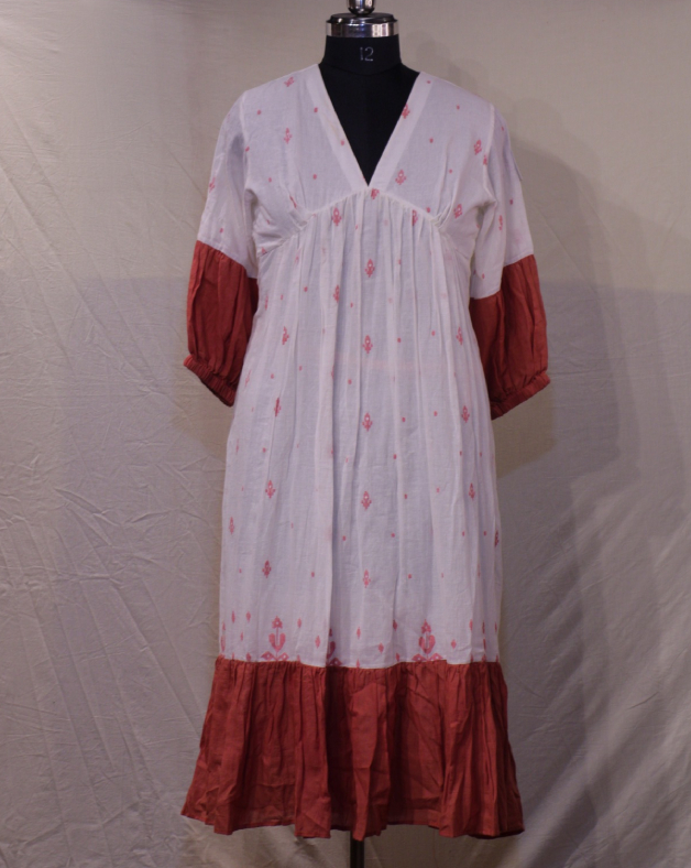 Handwoven Jamdani Cotton Dress
