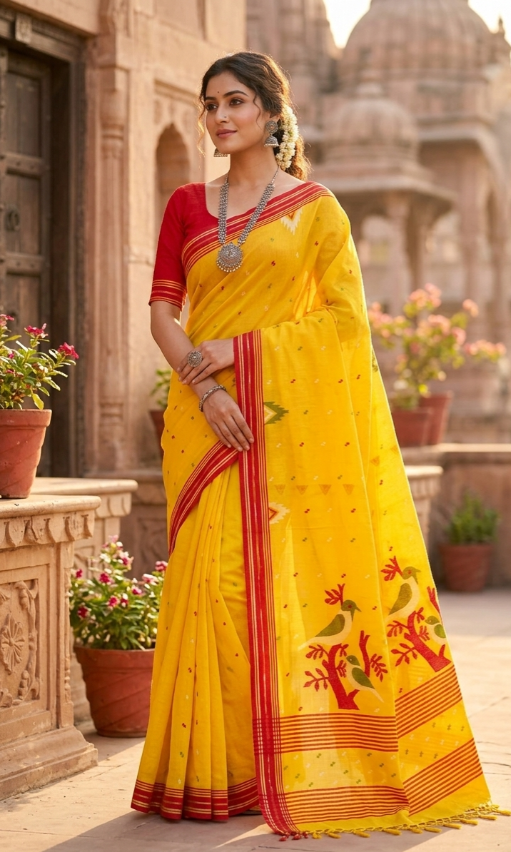 Golden Radiance Handloom Saree